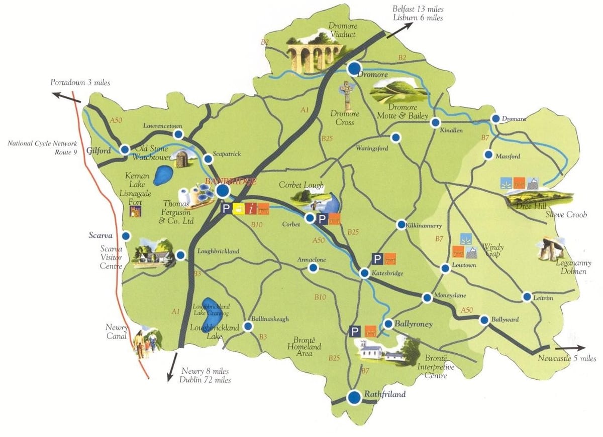 carte de la co vers le bas n irlande