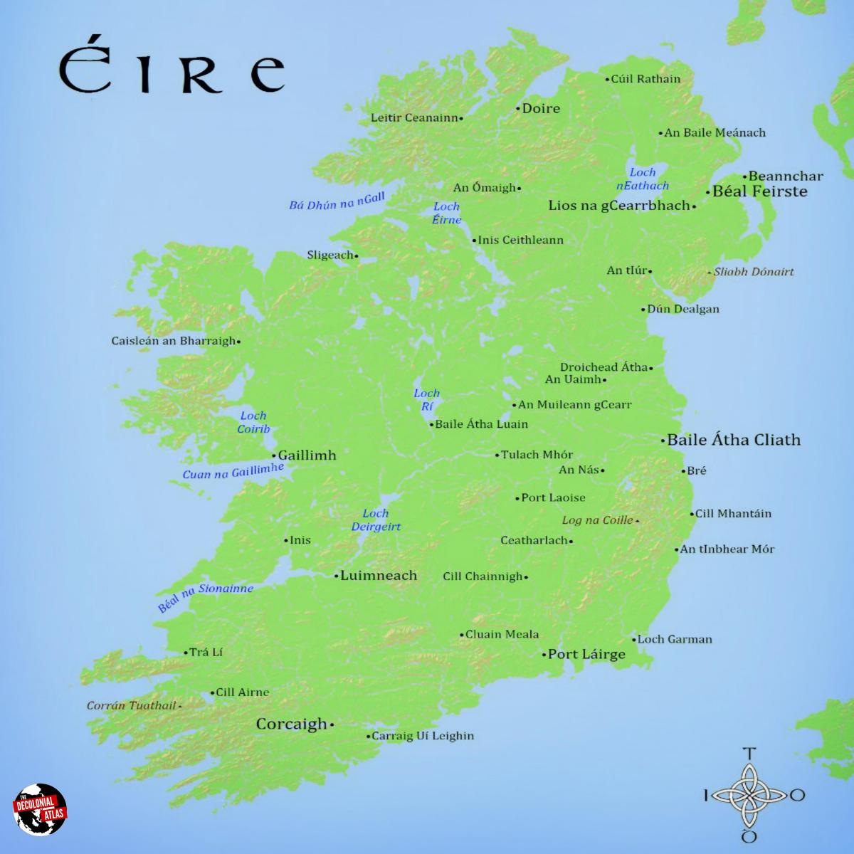 carte de l'irlande