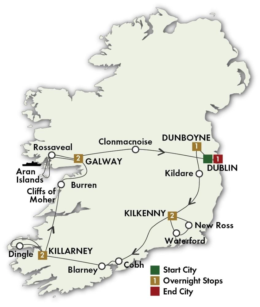 carte 0f irlande
