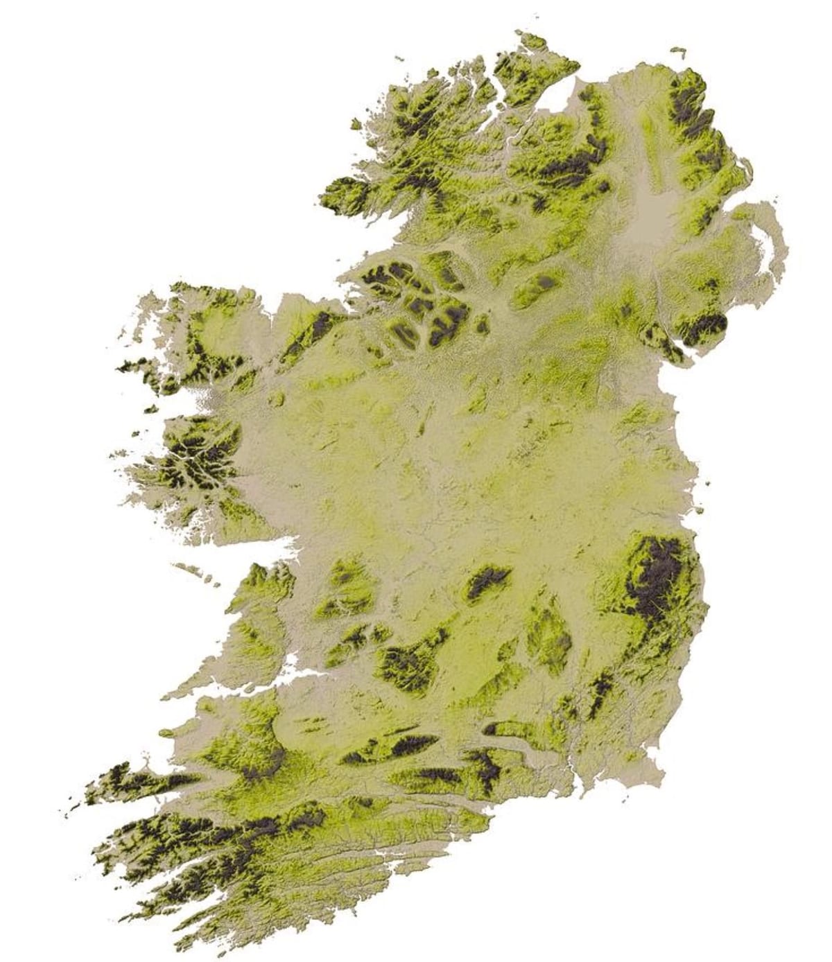 carte géographique de l'irlande