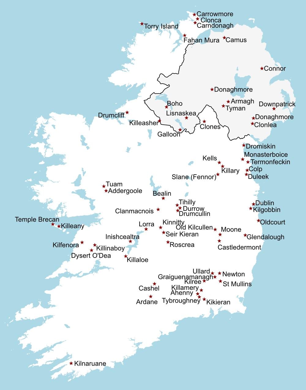 l'irlande carte de visites