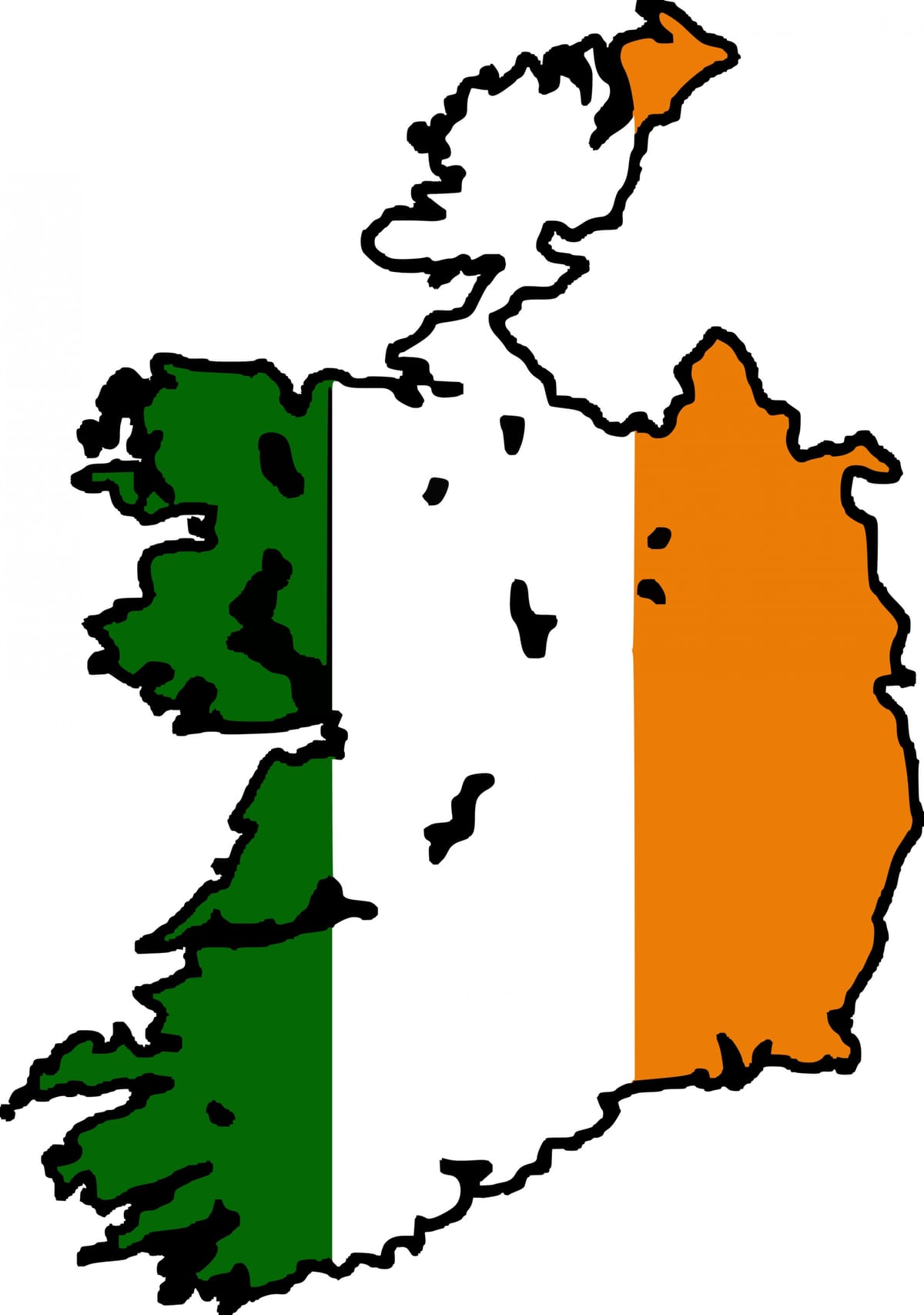 carte de drapeau de l'irlande