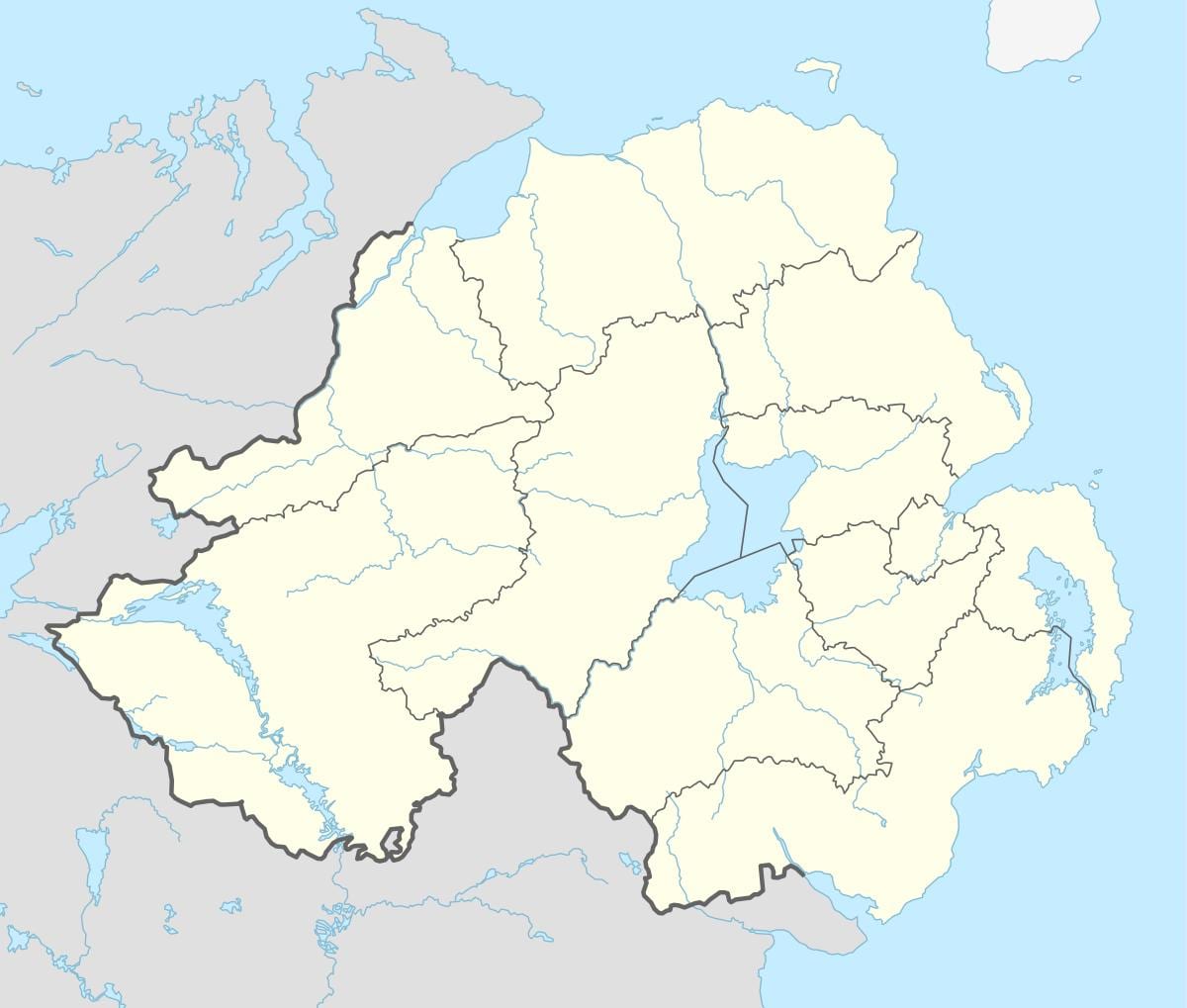 carte du nord de l'irlande plages