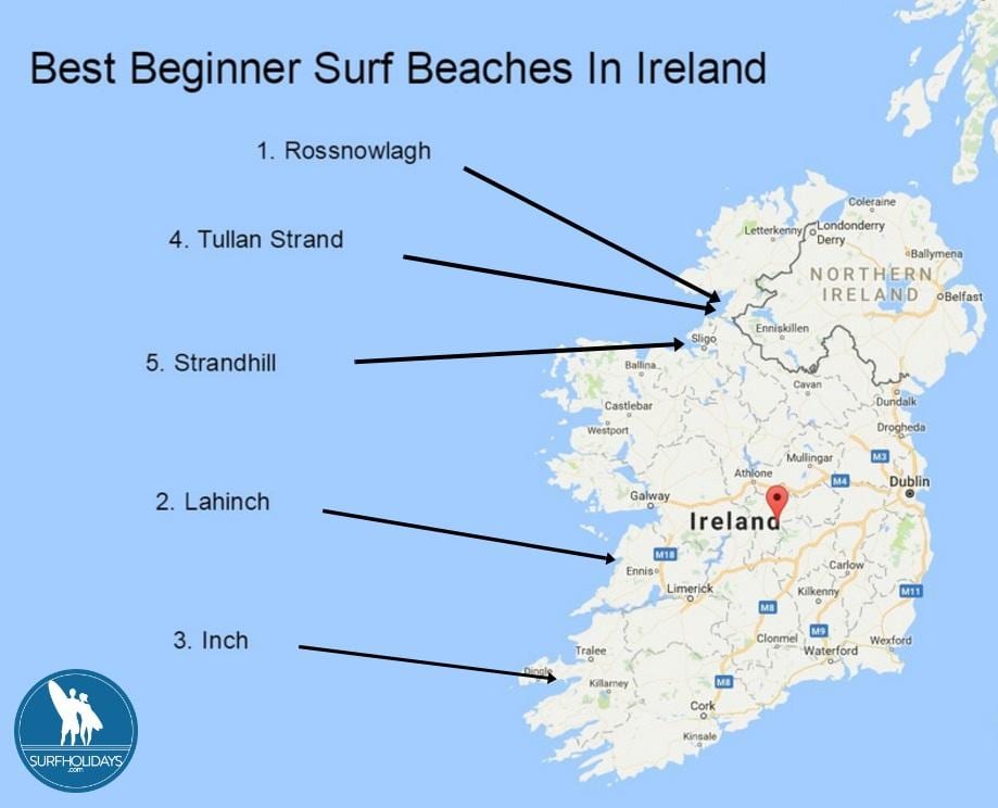 carte de surf en irlande
