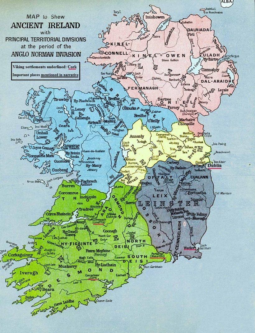 carte mégalithique de l'irlande 