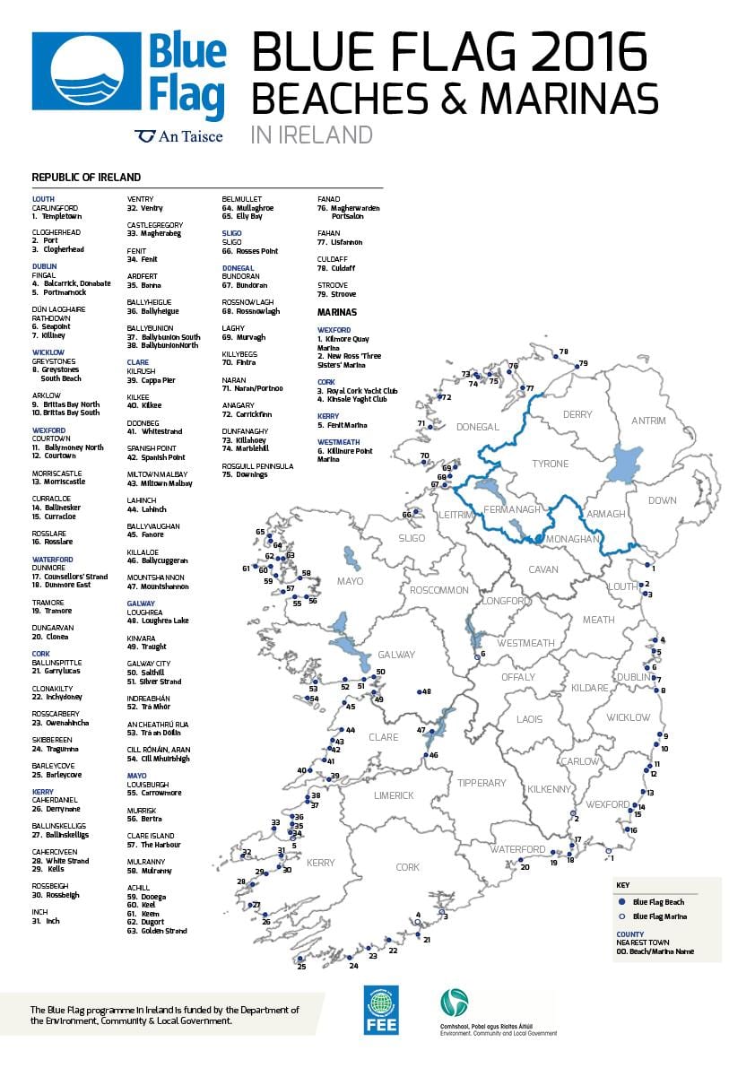 les meilleures plages en irlande carte