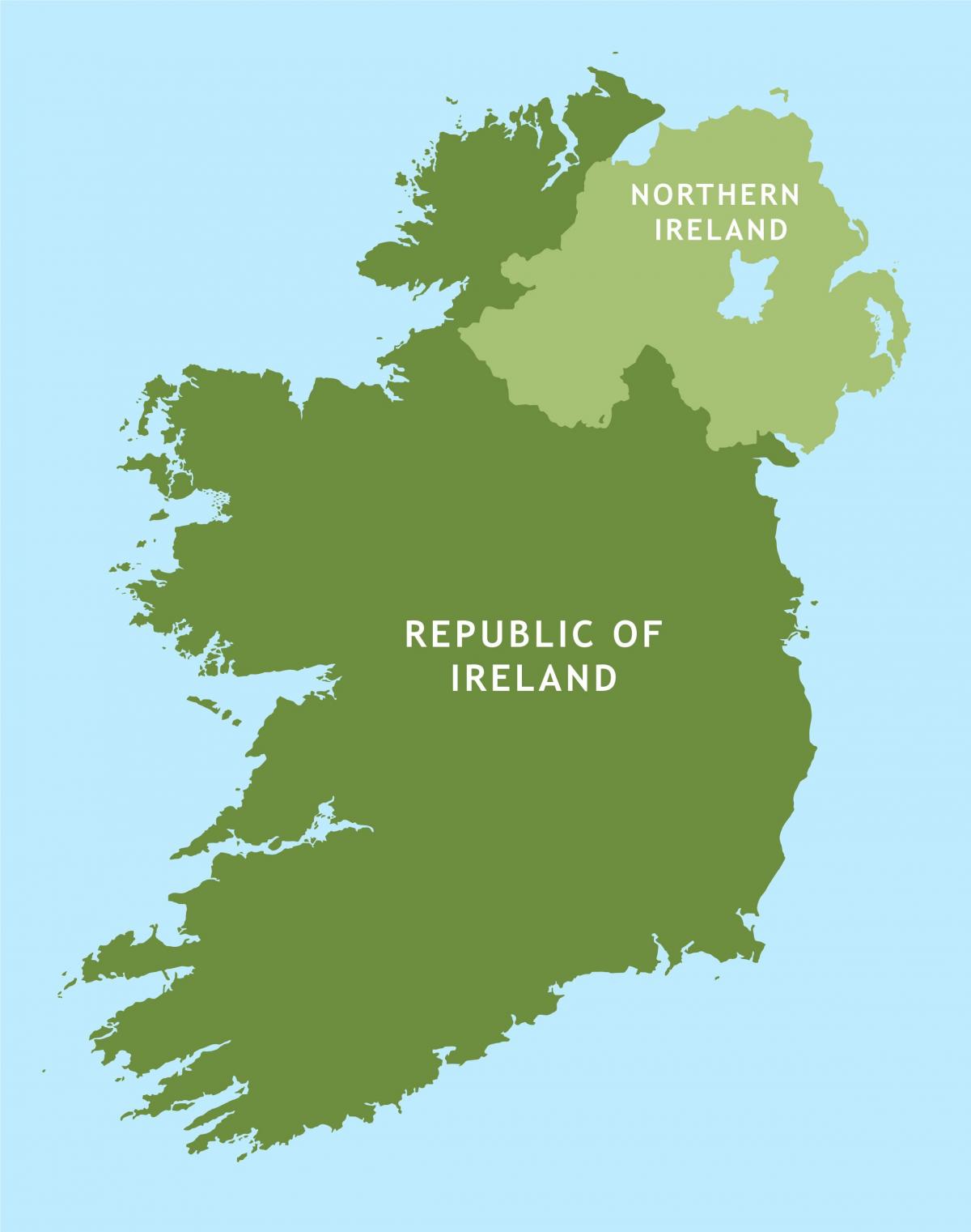 carte routière de la république d'irlande