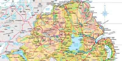 D'irlande du nord sur la carte