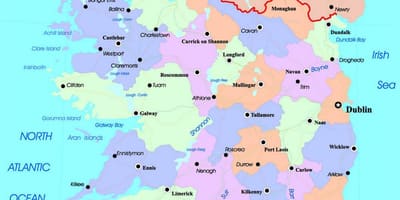 Carte de irlandes