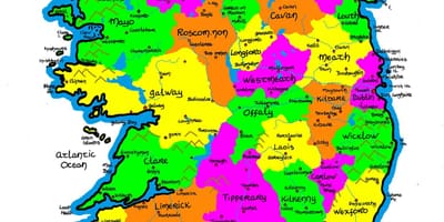 Carte de l'irlande, de l'école primaire