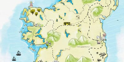 La carte des lieux à visiter en irlande