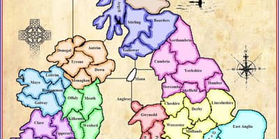 Carte de la carte de l'irlande du jeu