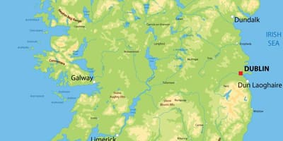 Carte en Relief de l'irlande