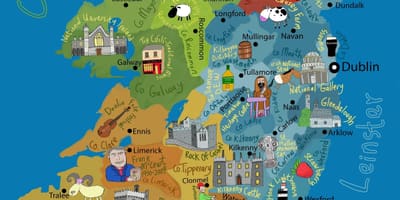 Carte de l'irlande pour les enfants