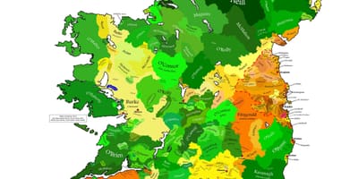 Carte de clan carte de l'irlande