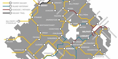 D'irlande du nord carte du train