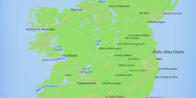 Carte de l'irlande