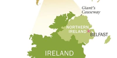 Carte de l'île d'émeraude, irlande