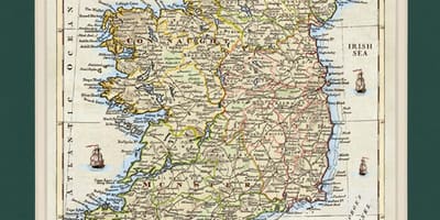 Carte de encadrées carte de l'irlande