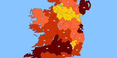 Carte de l'irlande, code postal