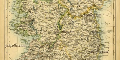 Antique carte de l'irlande