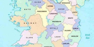 Carte de l'irlande, b&b