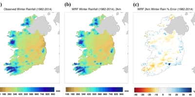 Carte de l'irlande, du climat