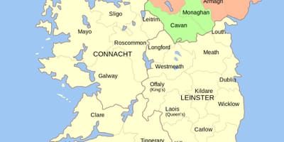 Carte de l'irlande monuments