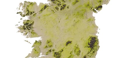 Carte géographique de l'irlande