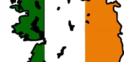Carte de drapeau de l'irlande