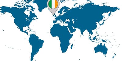 L'irlande sur la carte du monde