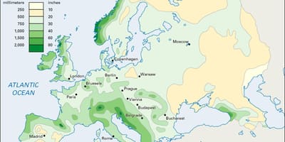 Les précipitations carte de l'irlande