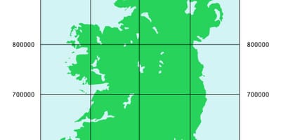 Carte de coordonnées d'irlande