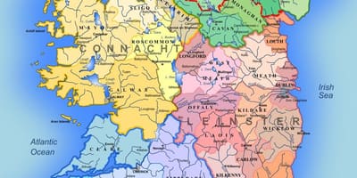 La carte des fleuves de l'irlande à la carte pour les enfants