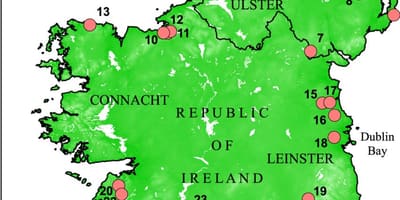 Carte de l'irlande, montrant rivières