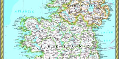 Carte de national geographic carte de l'irlande