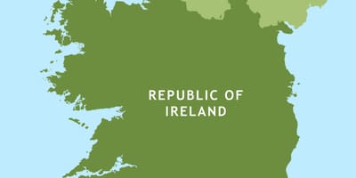 Carte routière de la république d'irlande