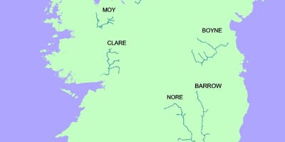 Carte de la rivière blackwater, irlande