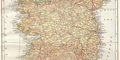 L'irlande vintage map